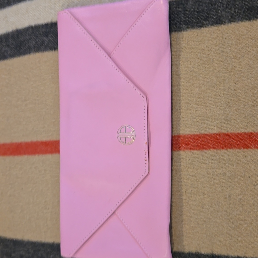 Lilly Pulitzer Rare PinkGreen Leather Clutch NWOT - Picture 9 of 11